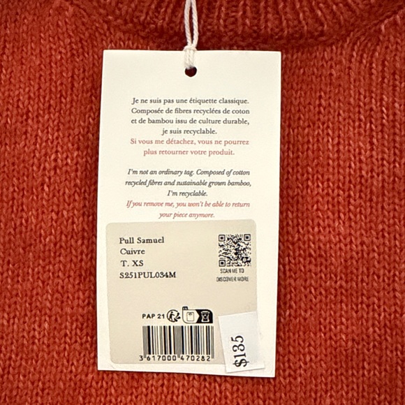 NWT Samuel Jumper Copper xs - Picture 3 of 3